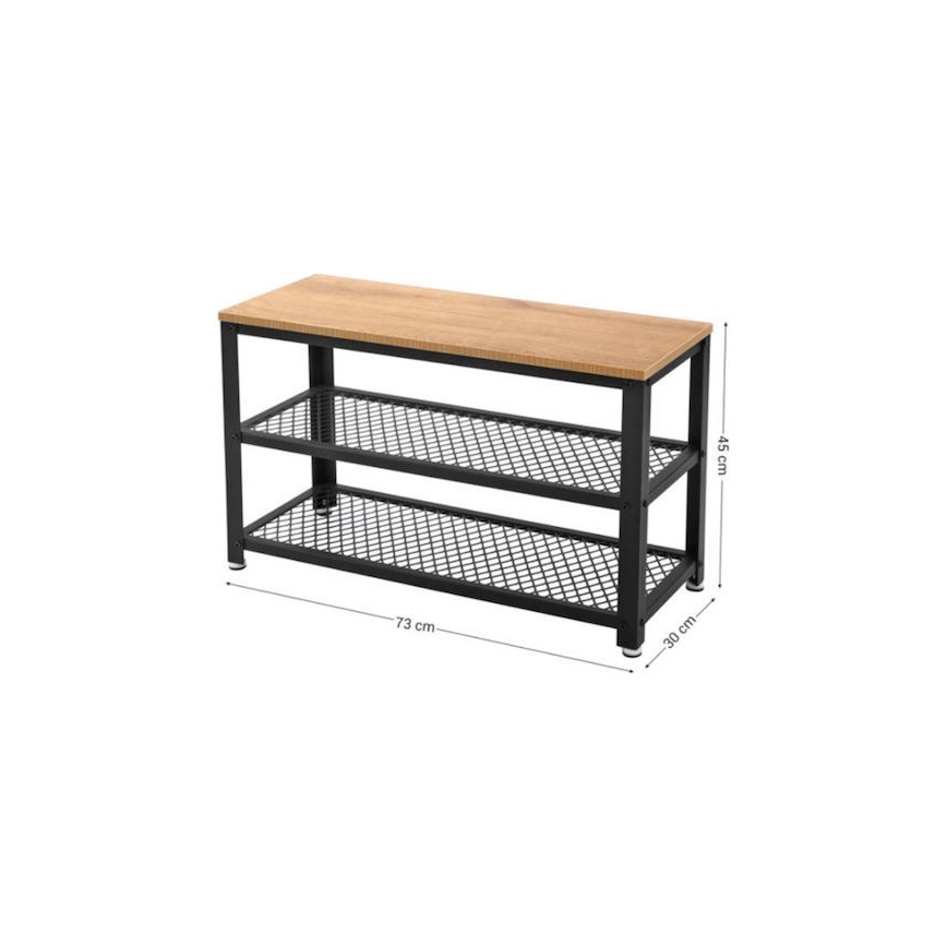 Skoskab DAVOR brun/sort