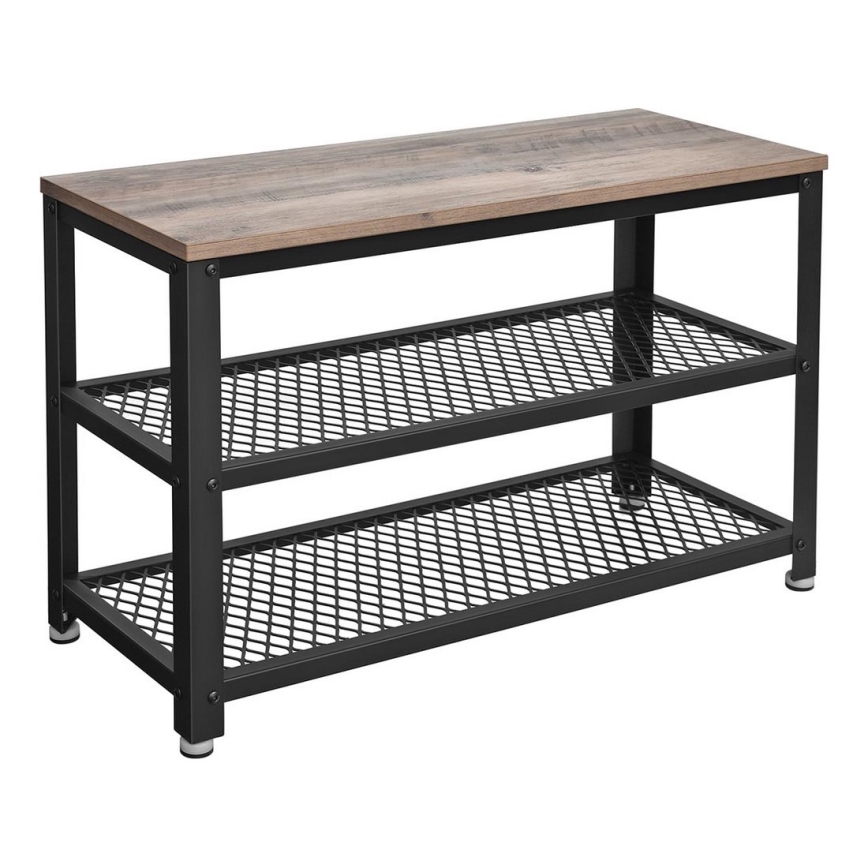 Skoskab DAVOR brun/sort