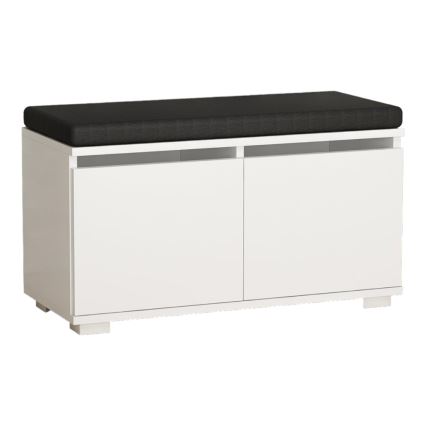 Skoskab DRAGO 42x80 cm hvid/sort