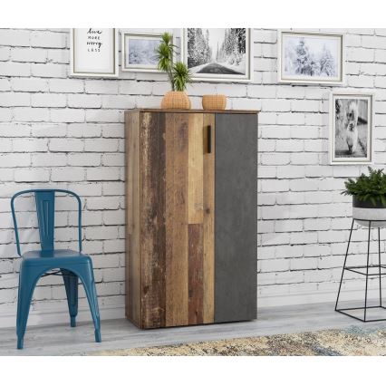 Skoskab ETON brun/antracit