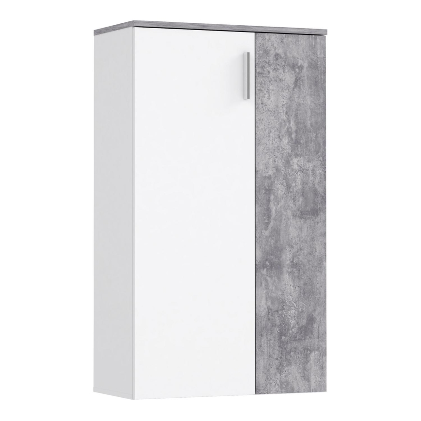 Skoskab ETON hvid/grå beton