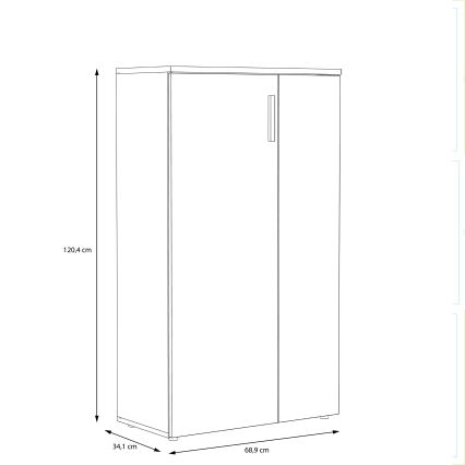 Skoskab ETON hvid/grå beton