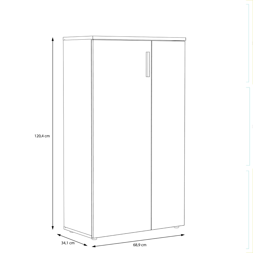 Skoskab ETON hvid/grå beton