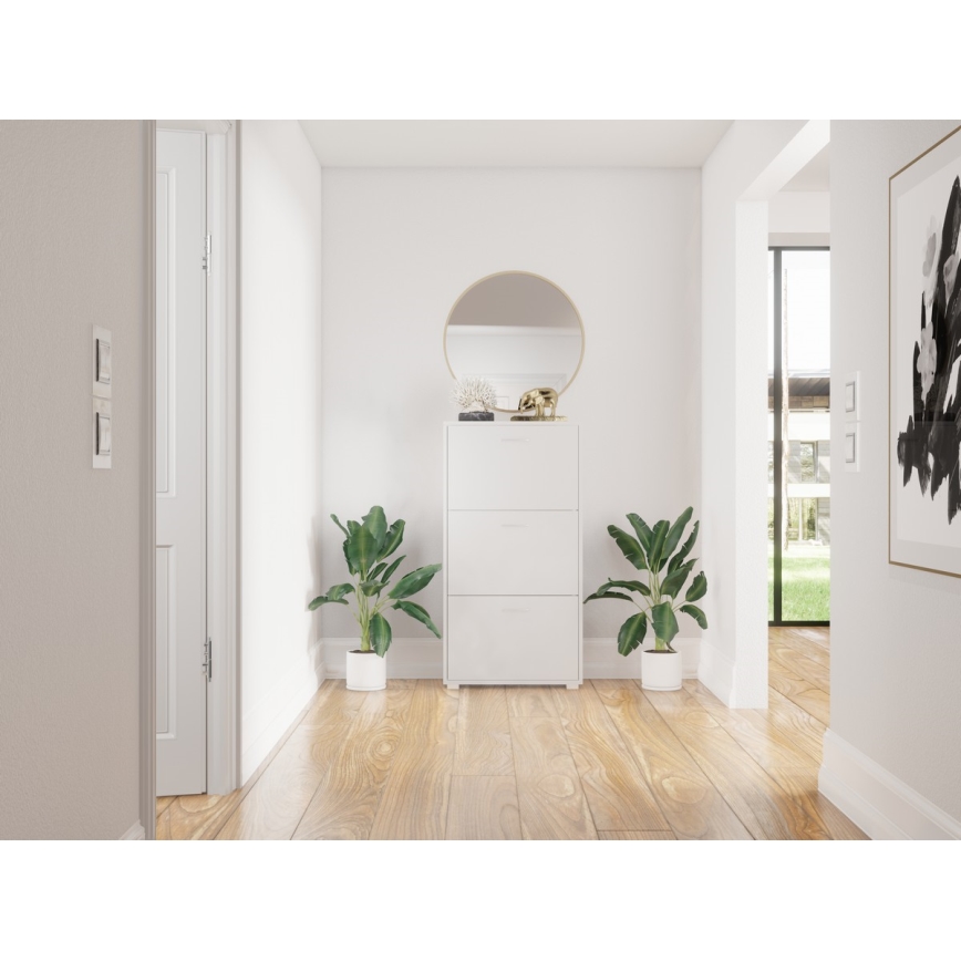 Skoskab PIGO 60x109x25 cm hvid