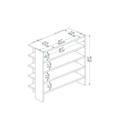 Skoskab SARGEL 72x75,6 cm antracit