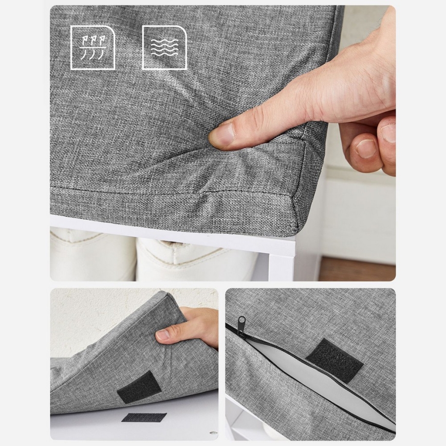 Skoskab VOREN 105x48x30 cm hvid/grå