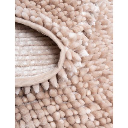 Skridsikker badeværelsesmåtte CHENILLE 50x80 cm beige