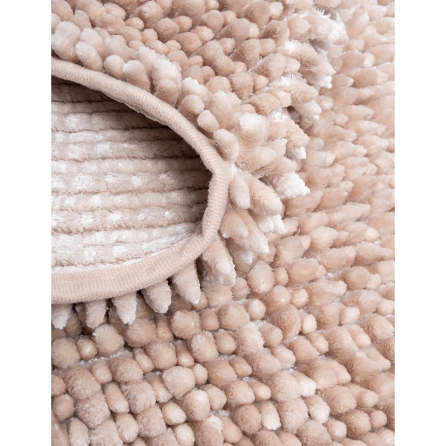 Skridsikker badeværelsesmåtte CHENILLE 50x80 cm beige