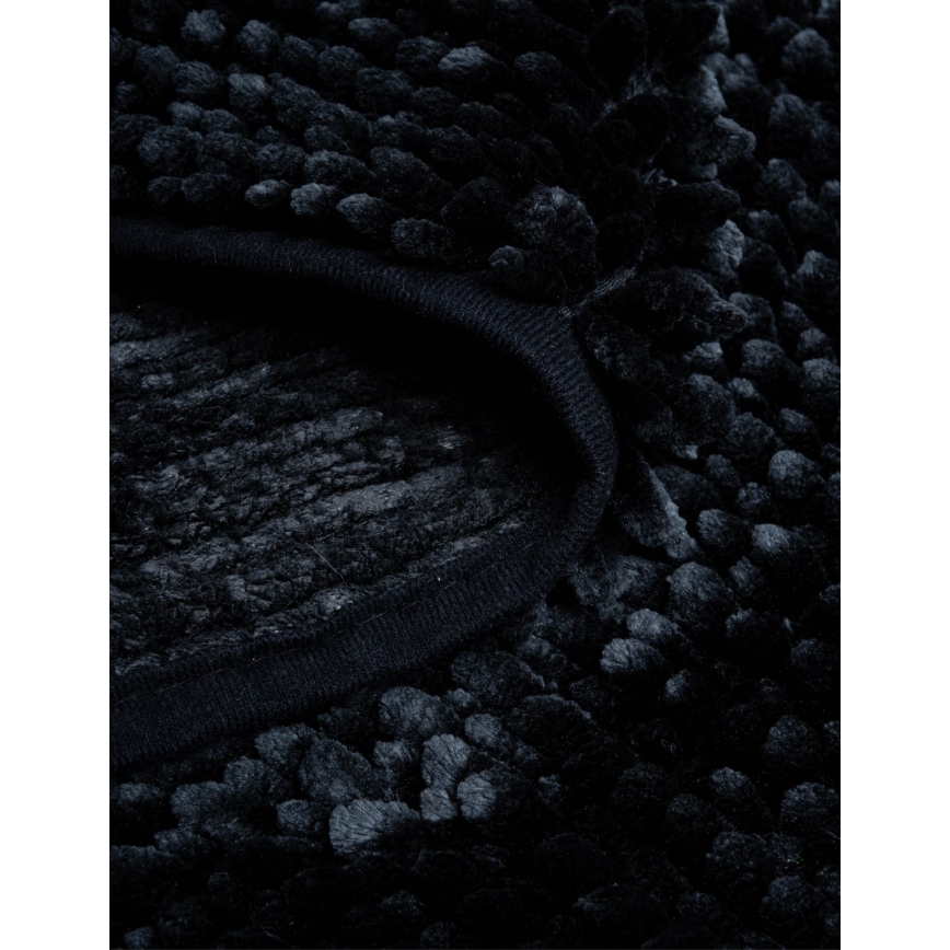 Skridsikker badeværelsesmåtte CHENILLE 50x80 cm sort