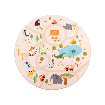 Skridsikkert børnetæppe ARES STREETS 160 cm beige/safari