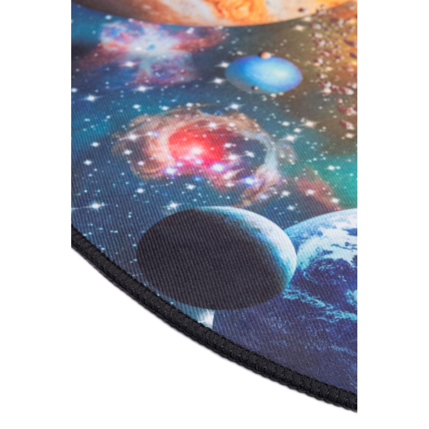 Skridsikkert børnetæppe PRINT 3D 80 cm planeter/multifarvet