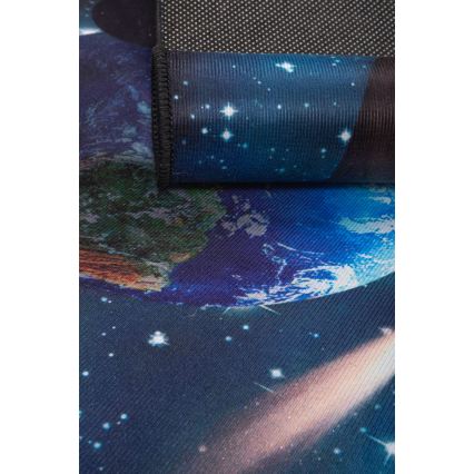 Skridsikkert børnetæppe PRINT 3D 80x150 cm planeter/multifarvet