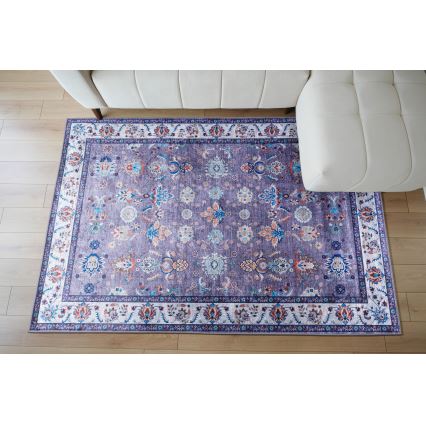 Skridsikkert orientalsk tæppe PRINT SHINE 160x230 cm blå
