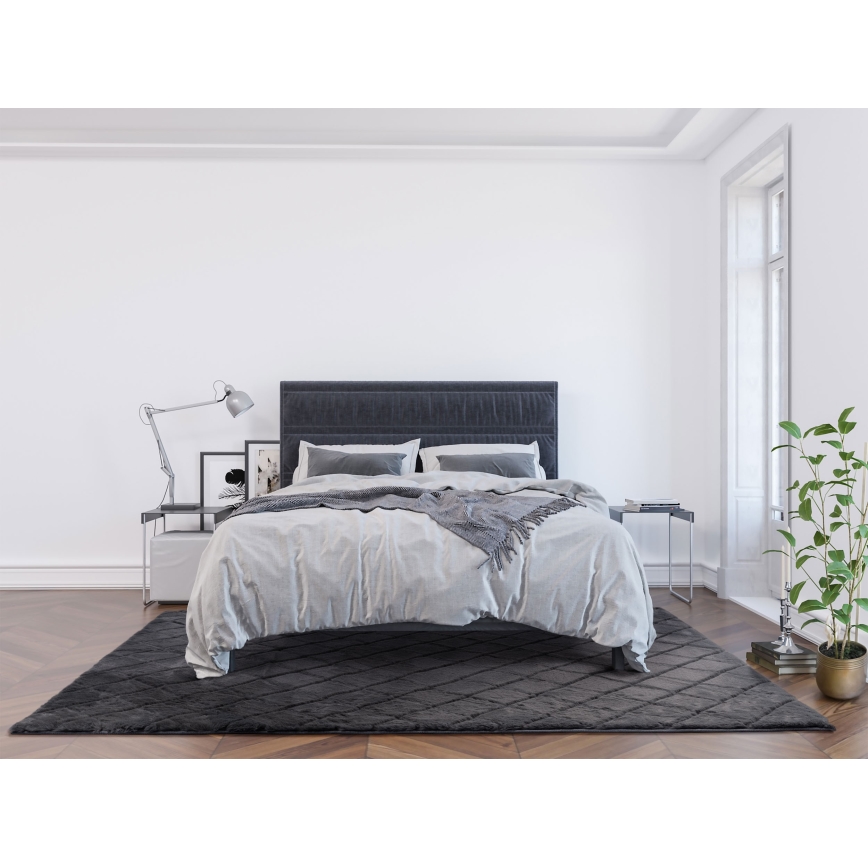 Skridsikkert tæppe MODENA NEW 120x160 cm antracit