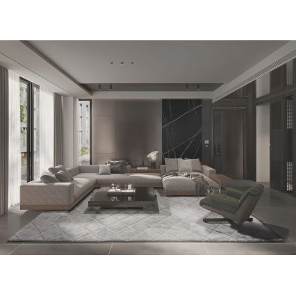 Skridsikkert tæppe MODENA NEW 120x160 cm lysegrå