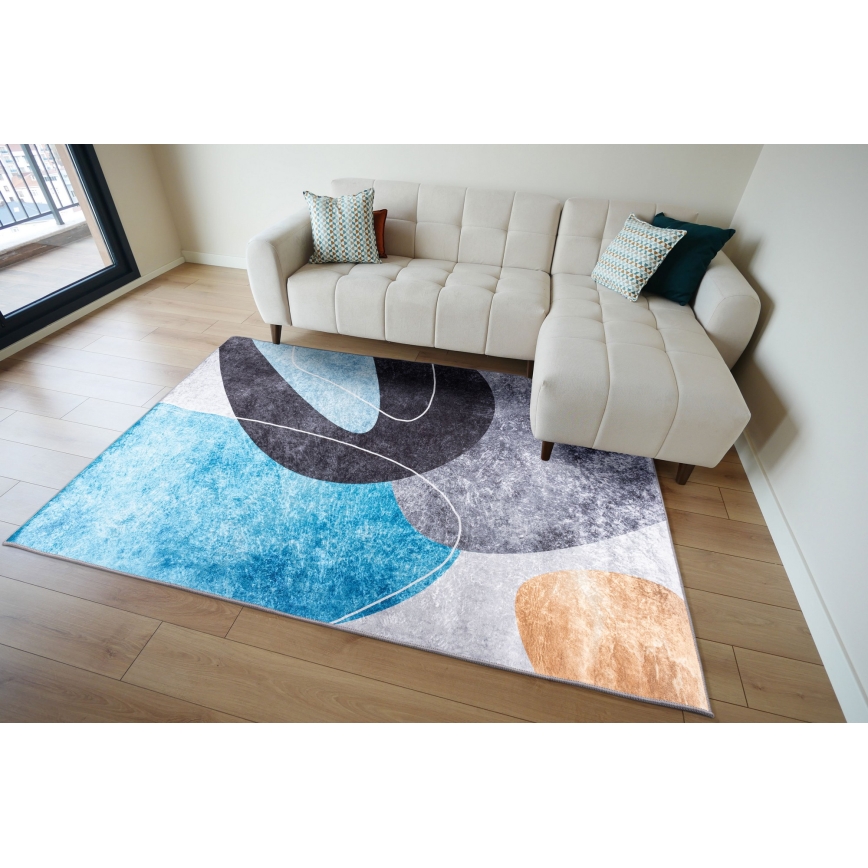 Skridsikkert tæppe PRINT SHINE 160x230 cm, multifarvet