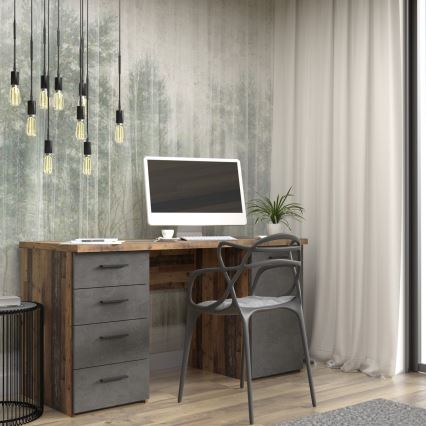 Skrivebord ARENO brun/grafit
