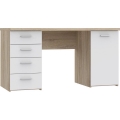 Skrivebord ARENO hvid/sonoma eg