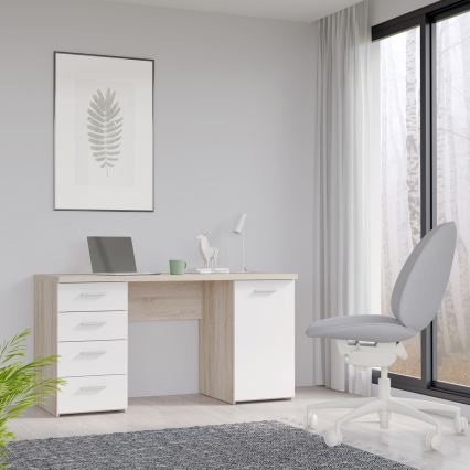 Skrivebord ARENO hvid/sonoma-eg
