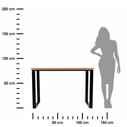 Skrivebord BLAT 120x60 cm sort/brun