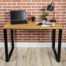Skrivebord BLAT 140x60 cm sort/brun