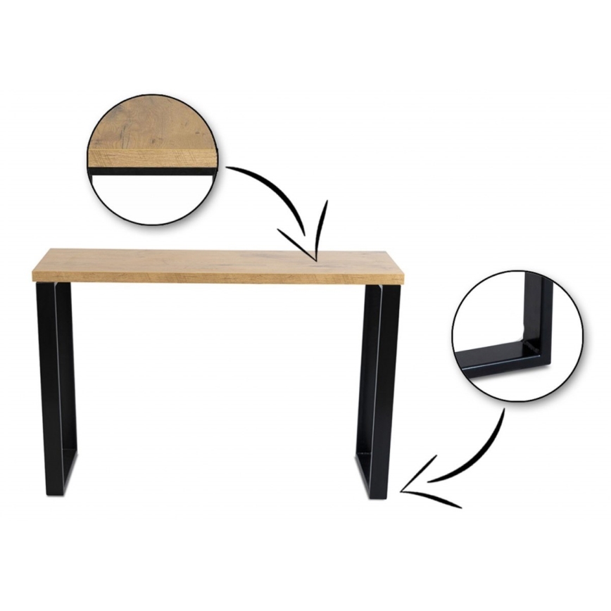 Skrivebord BLAT 140x60 cm sort/brun