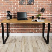 Skrivebord BLAT 160x60 cm sort/brun