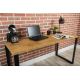 Skrivebord BLAT 160x60 cm sort/brun