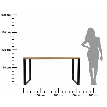 Skrivebord BLAT 160x60 cm sort/brun