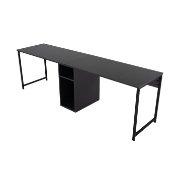 Skrivebord CLARO 240x60 cm antracit/sort