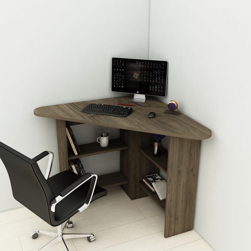 Skrivebord CORNER 73,8x80 cm brun