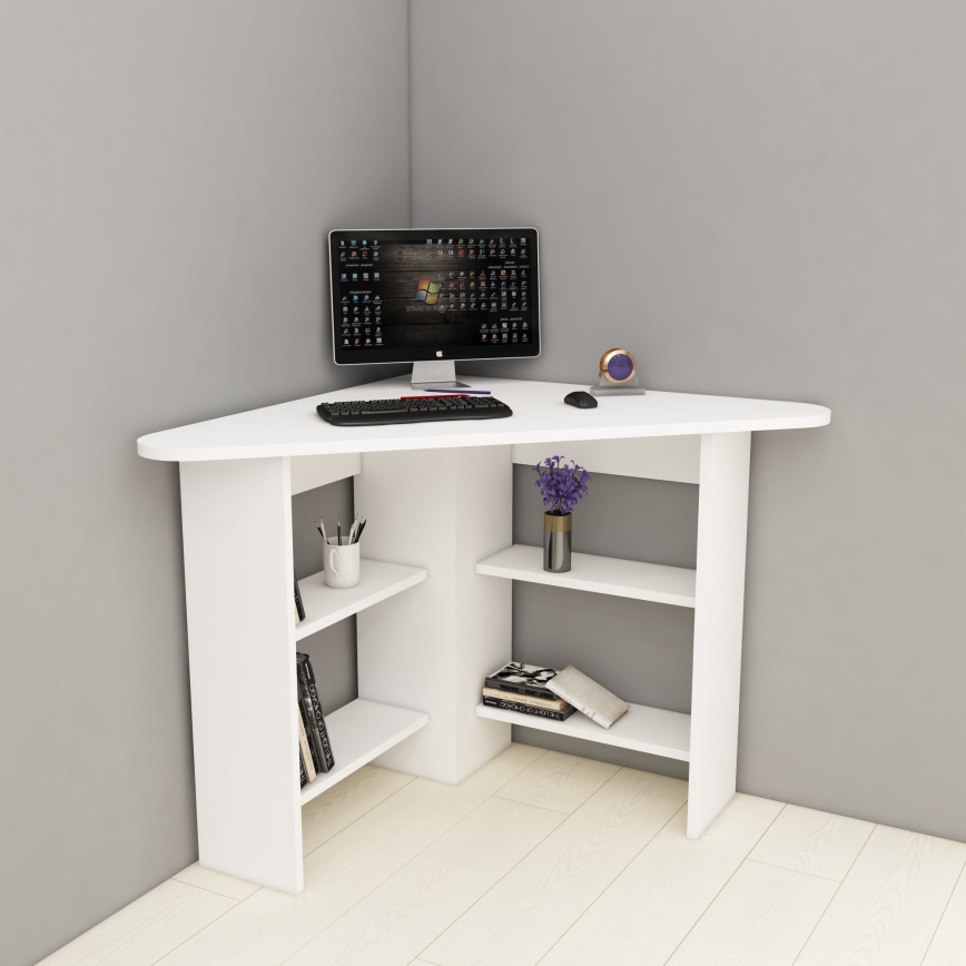 Skrivebord CORNER 73,8x80 cm hvid