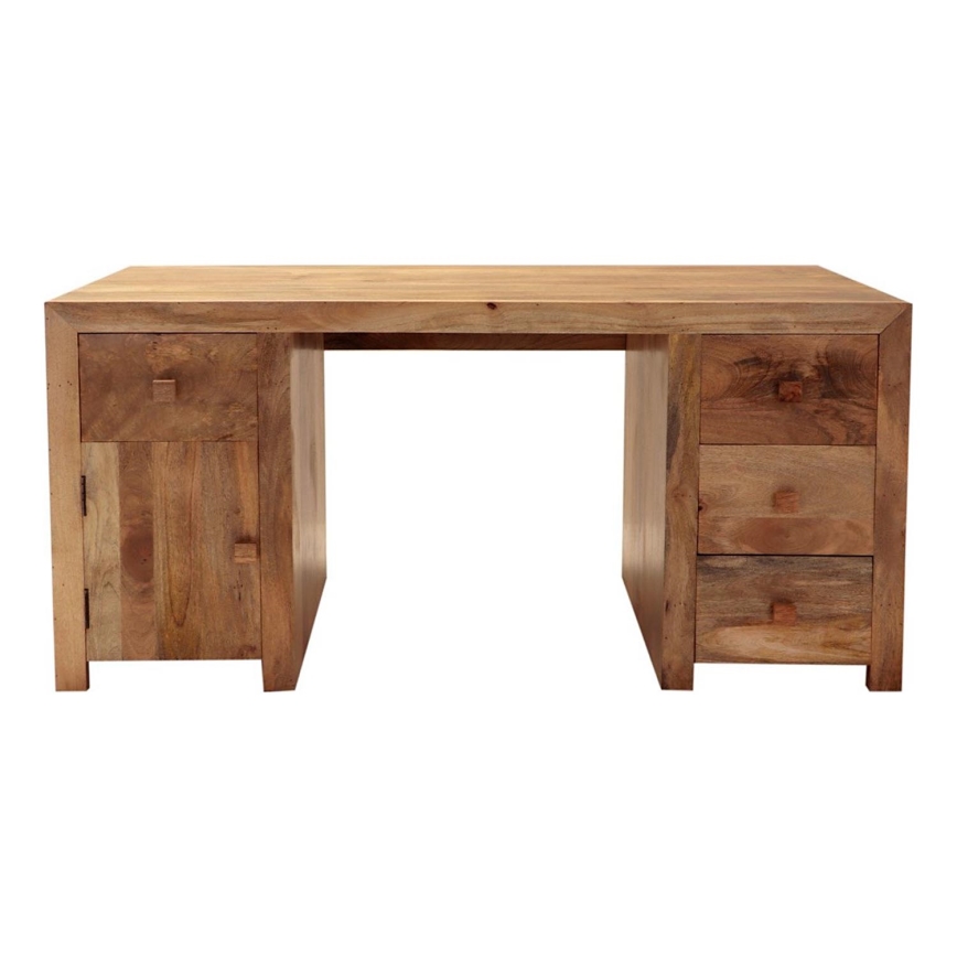 Skrivebord HINA 160x80 cm massivt træ/mangotræ