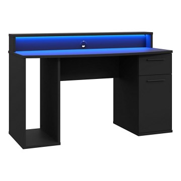 Skrivebord IVAR med indbygget LED-belysning, sort