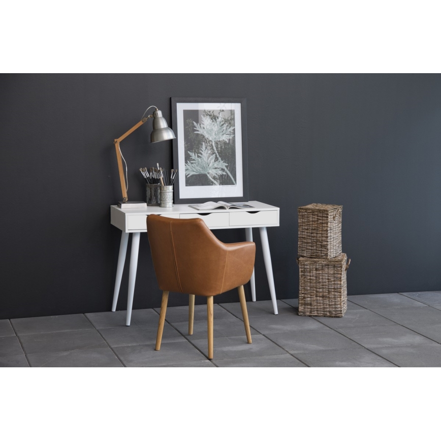 Skrivebord m. skuffer ADIS hvid