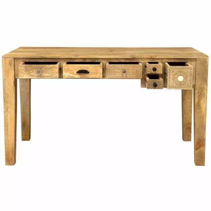 Skrivebord MANU 135x60 cm massiv/mangotræ