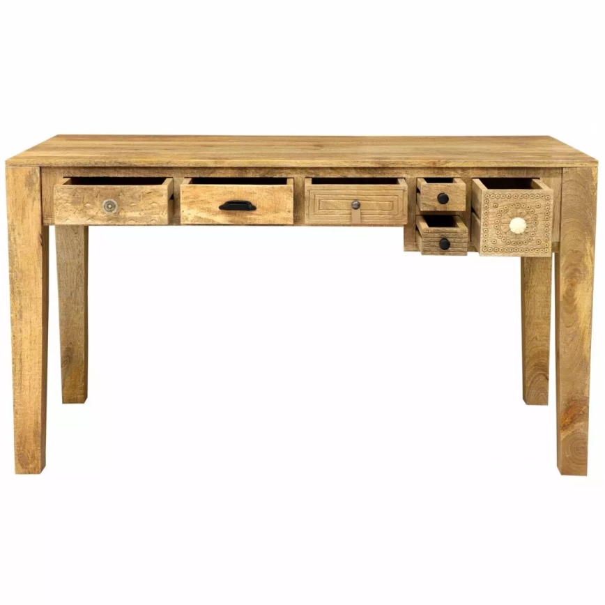 Skrivebord MANU 135x60 cm massiv/mangotræ