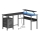 Skrivebord med baggrundsbelysning SOLEA-X brun/sort
