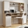Skrivebord med hylde ELIAN 160x53 cm sonoma-eg/hvid