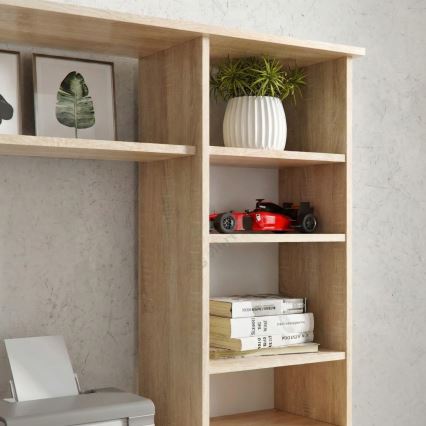 Skrivebord med hylde ELIAN 160x53 cm sonoma-eg/hvid