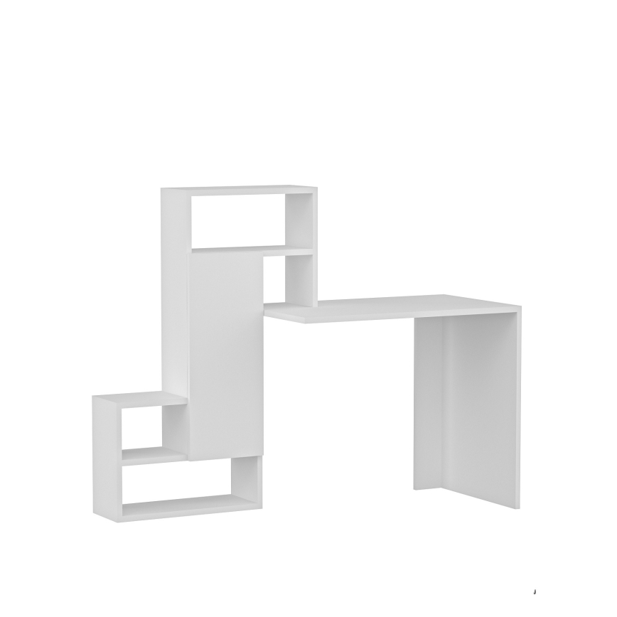 Skrivebord med hylde IRMAK 119x138,6 cm hvid