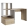 Skrivebord med hylde MARLO eg artisan/hvid