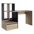 Skrivebord med hylde MARLO i artisan-eg/antracit