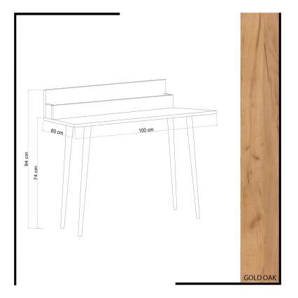 Skrivebord RAMMI 94x100 cm brun