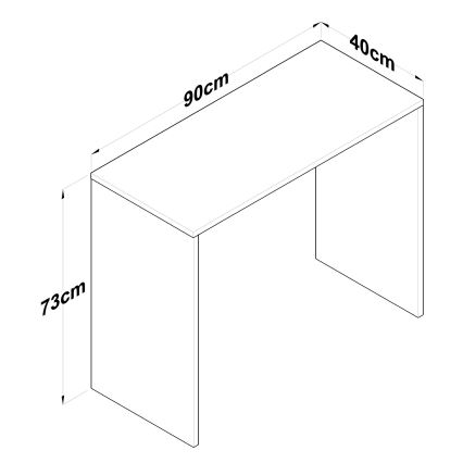 Skrivebord RANI 90x73 cm brun