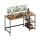 Skrivebord SOLEA 140x60 cm brun/sort