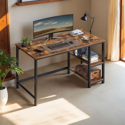 Skrivebord SOLEA brun/sort