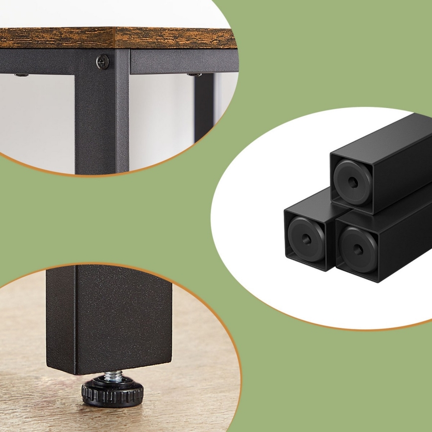 Skrivebord SOLEA brun/sort