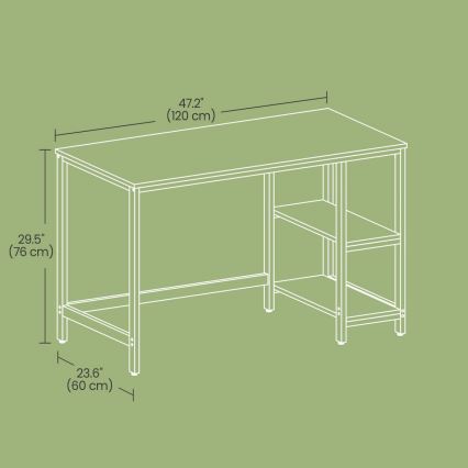 Skrivebord SOLEA brun/sort