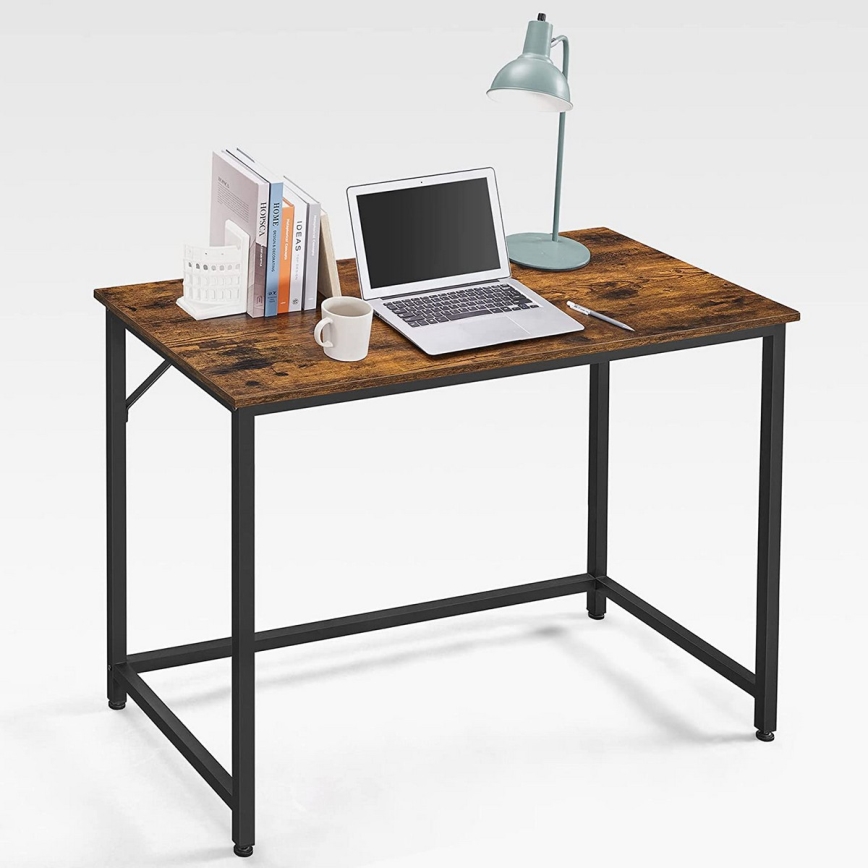 Skrivebord SOLEA brun/sort